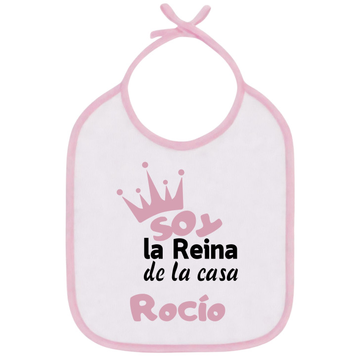 Babero Soy El Reina + Nombre
