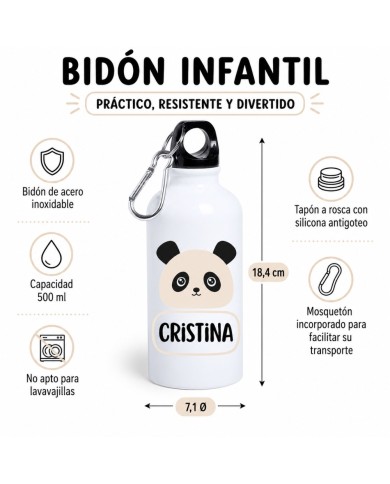 Botella Infantil Oso Panda 500ML