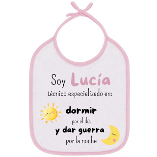 Babero Con Frase + Nombre