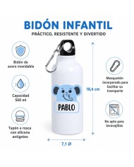 Botella Infantil Elefante Azul 500ML