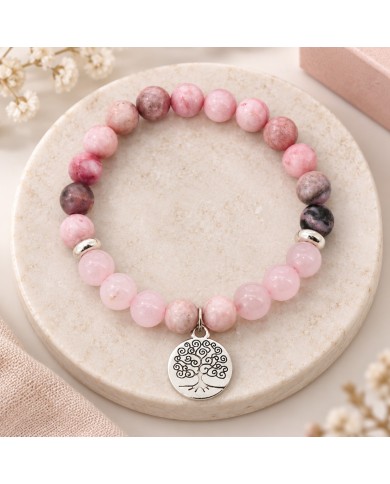 Pulsera Pink en Piedra Natural