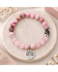 Pulsera Pink en Piedra Natural
