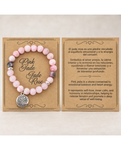 Pulsera Pink en Piedra Natural