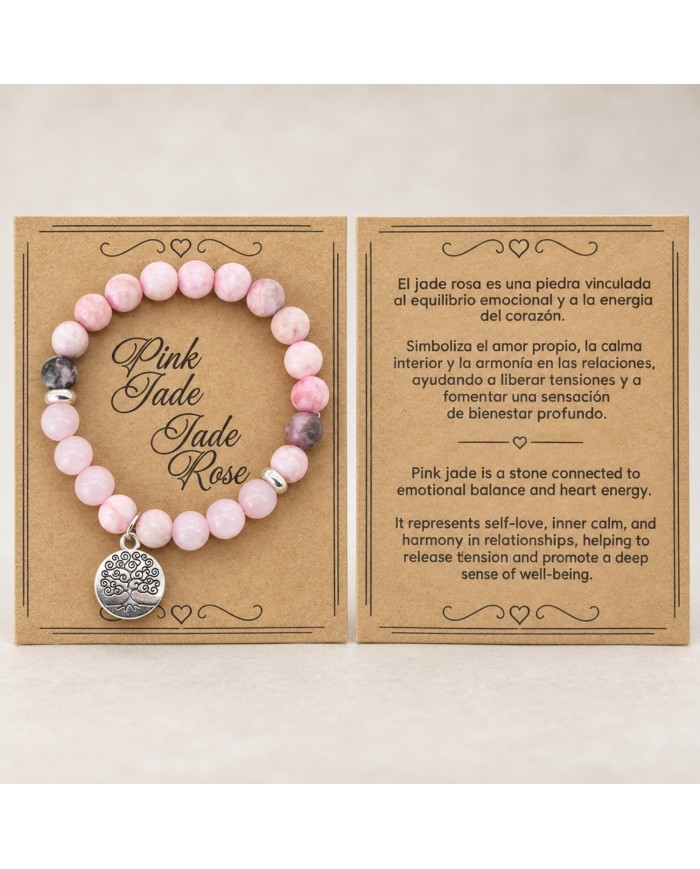 Pulsera Pink en Piedra Natural