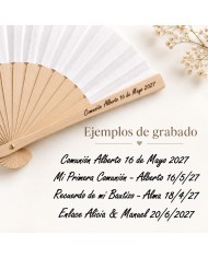 Abanico de Madera Grabado a Láser
