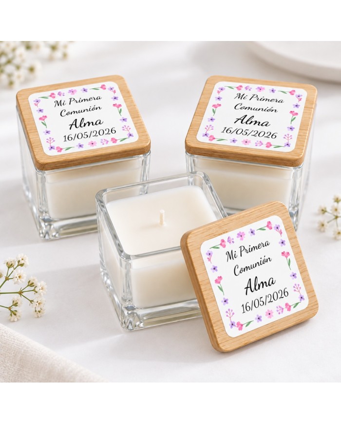 Vela con Aroma de Vainilla Personalizada