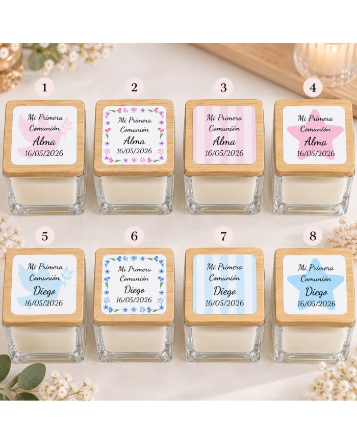 Vela con Aroma de Vainilla Personalizada