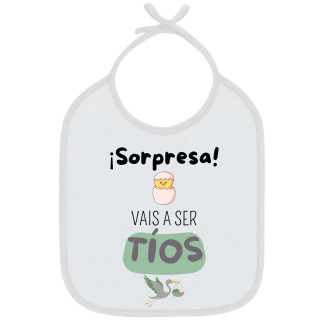 Babero Sorpresa Tíos + Nombre