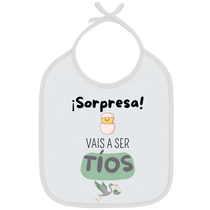Babero Sorpresa Tíos + Nombre