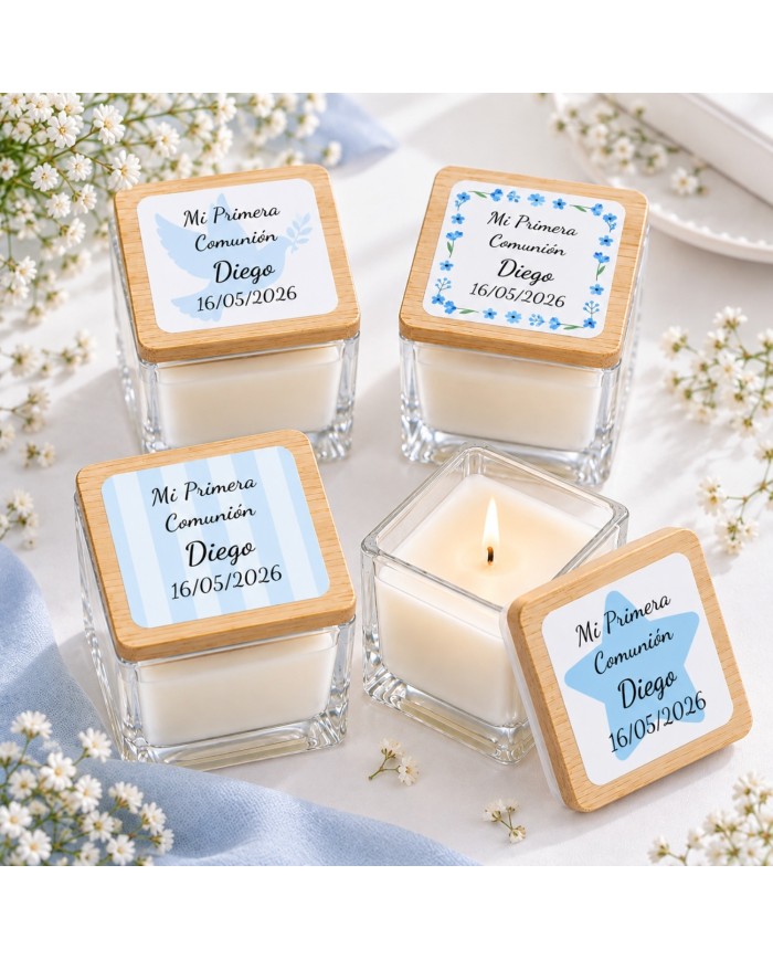 Vela con Aroma de Vainilla Personalizada