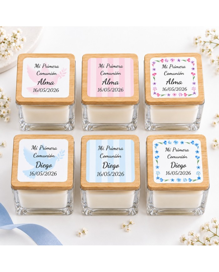 Vela con Aroma de Vainilla Personalizada