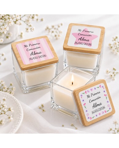 Vela con Aroma de Vainilla Personalizada