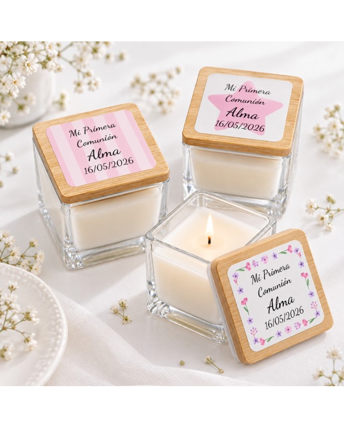 Vela con Aroma de Vainilla Personalizada