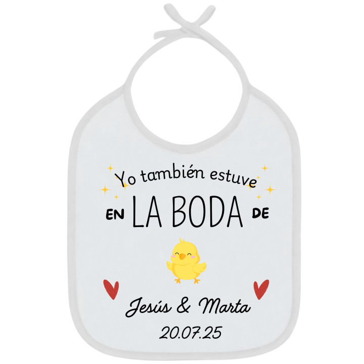 Babero boda + Nombre