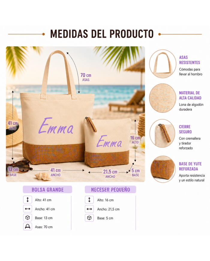 Bolsa de Playa con Neceser
