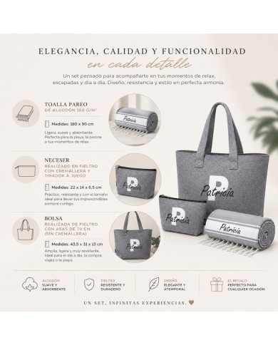 Set Bolsa con Toalla y Neceser Personalizado